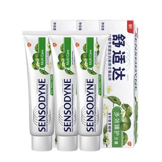 SENSODYNE 舒适达 牙膏家庭装多效护理牙龈护理美白配方预防口腔异味实惠装三支装 多效甄护套装 300g赠35g