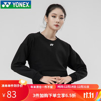 YONEX尤尼克斯羽毛球服20YY训练系列长袖T恤 230051BCR 黑色女款 L