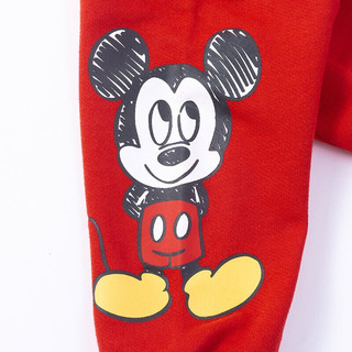 Disney 迪士尼 童装男童套装潮酷米奇宝宝卫衣套装抓绒保暖舒适 三色可选