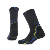 ZEALWOOD赛乐美丽诺羊毛袜柔软舒适透气排汗抑菌旅行徒步攀登的男女款袜 黑色 (全加厚1双装） M