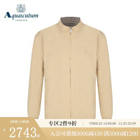 雅格狮丹Aquascutum/雅格狮丹秋冬男啡杏色两面穿长袖夹克Q4550EM011 咖杏 XL