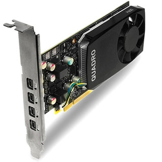 丽台（LEADTEK） NVIDIA Quadro P系列 炒股/制图/美工设计专业图形显卡 P600 2G GDDR5 (Mini DP*4)
