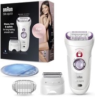 BRAUN 博朗 9-720 修毛器，Micro-Grip 镊子技术，女士无绳干湿修毛器(2 针浴室插头)