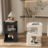 索尔诺（SuoErnuo）沙发边几小户型客厅家用轻奢个性创意设计铁艺小茶几520异形茶几 白色【边长35cm】