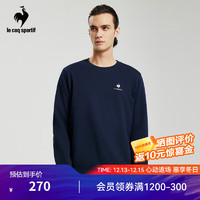 乐卡克（Le coq sportif）法国公鸡男女款冬圆领套头衫卫衣套头衫CB-1647233 藏青/NVY 3XL