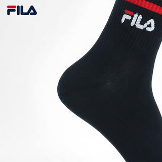 FILA 斐乐 男袜中腰袜简约运动袜休闲袜舒适中筒袜