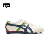 Onitsuka Tiger鬼塚虎大中童鞋 经典轻便童鞋MEXICO 66™ KIDS 米色/蓝色 34.5码