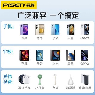 PISEN 品胜 苹果充电器安卓充电头快充ipad平板通用多口双usb2.1A冲插头