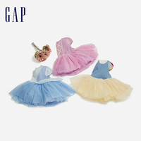 【迪士尼联名】Gap婴幼童夏网纱连衣裙871007 儿童装灰姑娘公主裙