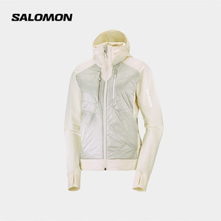 萨洛蒙（Salomon）女款 户外运动休闲轻量防风保暖棉服外套 ELIXIR HYBRID HD INSUL 香草色 C21087 XS