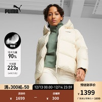 彪马（PUMA） 女子运动休闲连帽羽绒外套 DOWN PUFFER JACKET 678342 雪白色-87 L(165/88A)