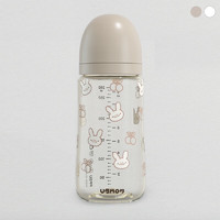 UBMOM 婴儿宝宝PPSU奶瓶 啵啵兔 280ml 3-6月 (含M号奶嘴1个)