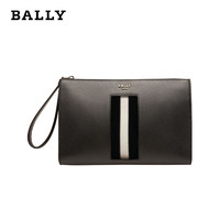 移动端、京东百亿补贴：BALLY 巴利 男士皮革黑白条纹手提包
