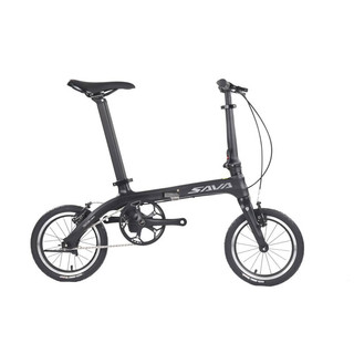SAVA 萨瓦14寸碳纤维折叠自行车男女超轻代驾便携小巧城市通勤 14寸碳车架前叉