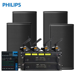 飞利浦（PHILIPS）CSS1508 会议室音响套装中小型卖场演讲培训舞蹈室教室多功能宴会厅会议音响套装【套装十】