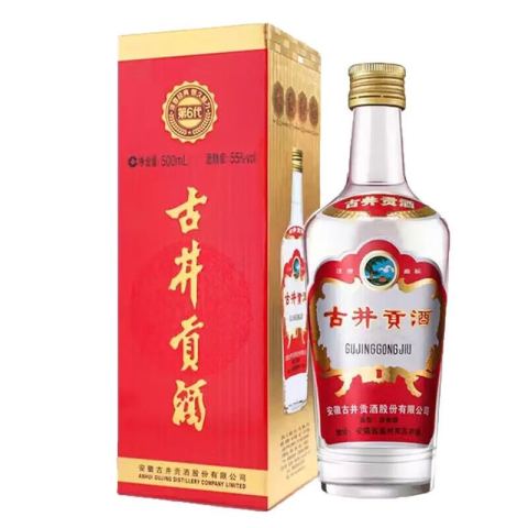 古井贡白酒_古井贡酒古井贡第六代55度浓香型白酒500ml*1 单瓶装