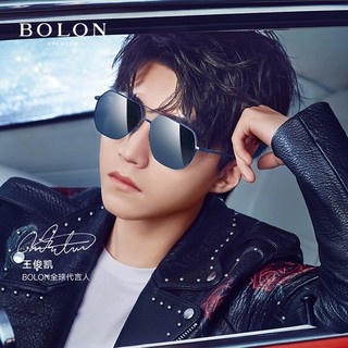 BOLON 暴龙 男士太阳镜 BL8068 电光蓝色框暗黑色片 60mm