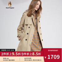 Hush Puppies暇步士女装女士中长款收腰风衣外套 1