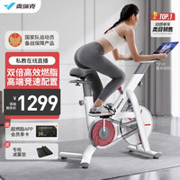 MERACH 麦瑞克 动感单车家用智能磁控车室内公路级脚踏车运动器材 绝影白-直播带练-竞速配置