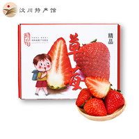 土地母亲计划大凉山牛奶草莓红颜奶油草莓【空运】新鲜草莓应季水果现摘 1.4斤 11颗 2盒 礼盒装 精选大果
