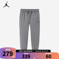 NIKE AIR JORDAN 耐克AJ童装女童加绒裤子保暖儿童长裤 砂镍色 90/50(2T)