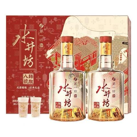 省337.4元】水井坊白酒_swellfun 水井坊52度纯粮食浓香型白酒520ml*2瓶