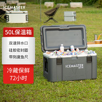 ICEMASTER 冰大师 保温箱大海钓箱车载冷藏摆摊外卖保热装运箱双速排水带鱼尺50L