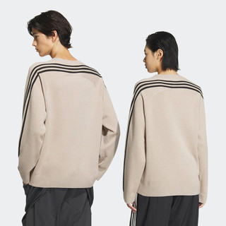 adidas阿迪达斯三叶草男女冬季运动针织套头衫IX7816 浅卡其色 A/4XL