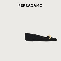 菲拉格慕（Ferragamo）女黑色平底鞋 0769576_1D _ 65 