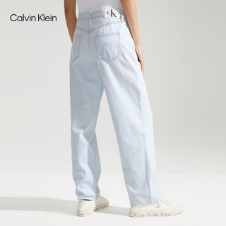 Calvin Klein【复刻90系列】Jeans24春季女浅色水洗直筒牛仔裤J223744 1AA-牛仔浅蓝 27