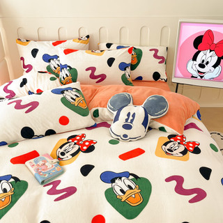 Disney 迪士尼 牛奶绒床上四件套1.2m床单款