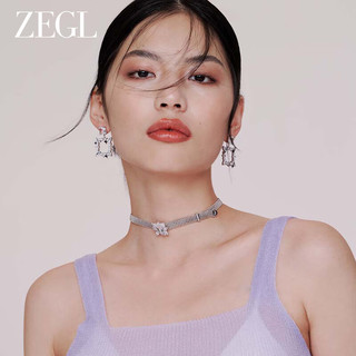 ZEGL圆珠项链女轻奢小众高级感锁骨链时尚饰品 耀影星河项链