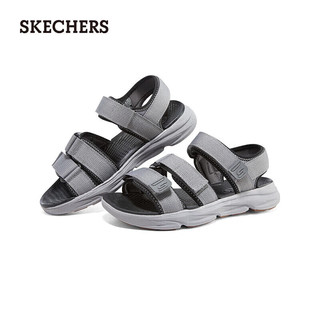 斯凯奇（Skechers）斯凯奇男鞋时尚魔术贴沙滩鞋凉鞋210258 炭灰色/CHAR 43 