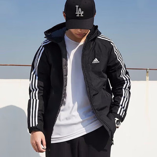 阿迪达斯 （adidas）羽绒服男装 23冬季加厚保暖连帽防风运动服户外宽松外套 2123【含绒量80%】【魔术贴袖口 3XL(190/112A)