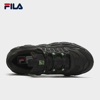 斐乐（FILA）男鞋复古运动鞋2023冬加绒可颂鞋休闲鞋老爹鞋 黑-IB 42.5