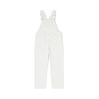 VANS范斯 女子梭织长裤背带裤米白色美式复古 米白色 XXS