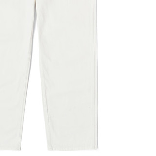 VANS范斯 女子梭织长裤背带裤米白色美式复古 米白色 XXS
