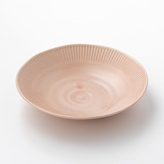 NITORI宜得利家居 家用陶瓷餐具简约餐具 超轻量餐具 粉红 22cm超轻量深盘