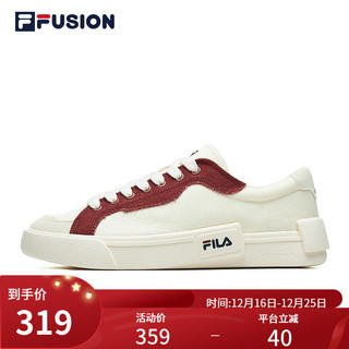 FILA 斐乐 FUSION系列 Fusion 女子休闲运动鞋 T12W125107F-GF 奶白/烧砖红 38