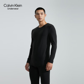 Calvin Klein内衣【悦动引力带】男新年红舒适圆领打底保暖内衣NM2451 UB1-太空黑 M