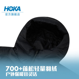 HOKA ONE ONE 男款秋冬户外连帽羽绒服OUTSEEKER DOWN JACKET保暖防泼水 黑色 XL