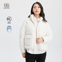 KOLON SPORT可隆SECO羽绒夹克女户外防风鹅绒羽绒服 米白CR 165/M