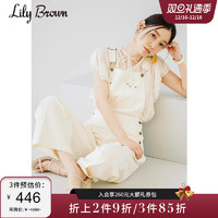Lily Brown 春夏  甜美少女宽松背带牛仔连体裤LWFO211073