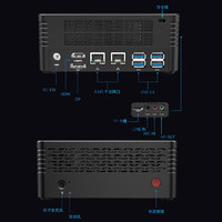 铭凡 MINISFORUM) X500准系统迷你电脑小主机高性能台式机办公家用NAS双网口软路由