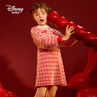 Disney 迪士尼 儿童红色连衣裙 拜年服