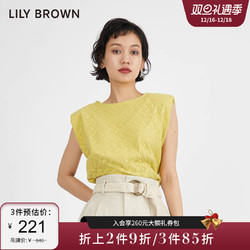 Lily Brown 莉莉 布朗 春夏 复古修身蕾丝印花无袖上衣LWCT212076