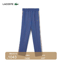 LACOSTE法国鳄鱼女士蓝色休闲直筒裤运动裤XF6496 NJI/蓝色拼色 32/150