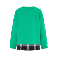 little MO&Co.little moco童装23冬装男女童假两件套头长袖卫衣KBC4TOP003 翠绿色 110/56