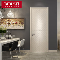 TATA木门卧室门木质复合门简约时尚油漆门房门ZYAC023米白