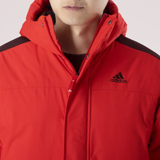 阿迪达斯 （adidas）男装棉服 户外运动服保暖休闲加厚棉衣外套舒适防风连帽夹克 GN7382/晒图退10 L【175-180cm/150-160斤】